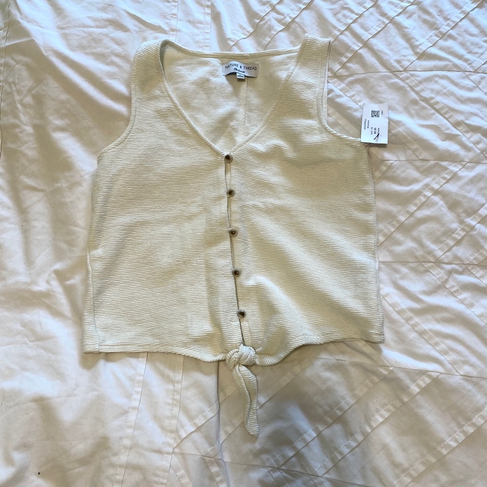 Madewell Button Down Tie Top